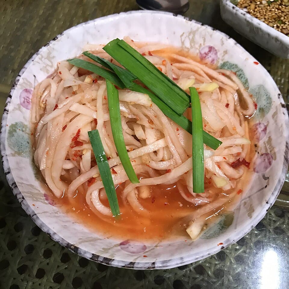 무생채 예시 사진